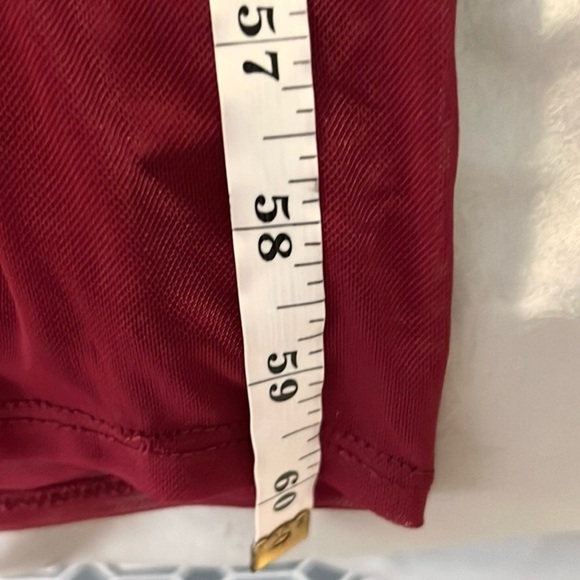 NWT FASHION NOVA, Don't Ruche Me Mesh Gown, Burgundy Wine, Instantly Slimming,L - Picture 15 of 16